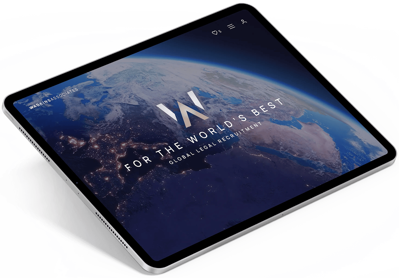 Recruitment website on tablet